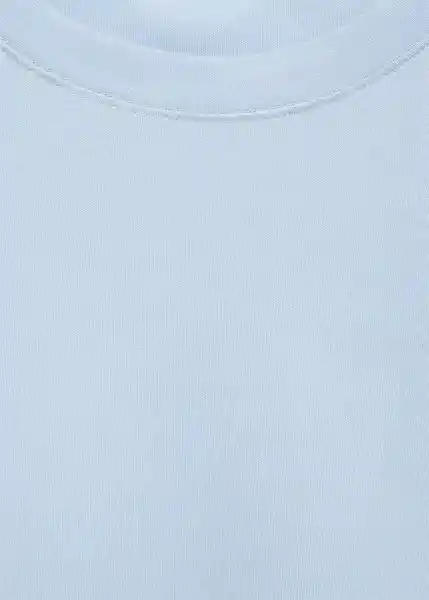 Camiseta Rita Celeste Talla S Mujer Mango