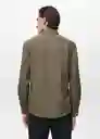 Camisa Play Khaki Talla M Hombre Mango