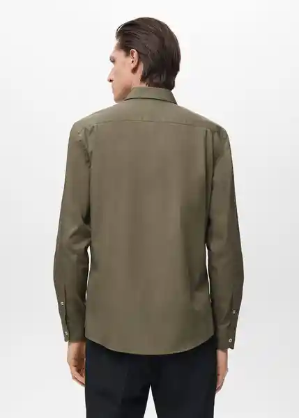 Camisa Play Khaki Talla M Hombre Mango