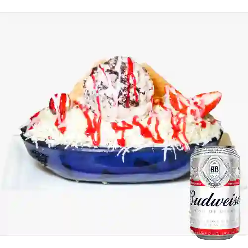 Combo Sencilla con Helado + Budweiser 269 ml