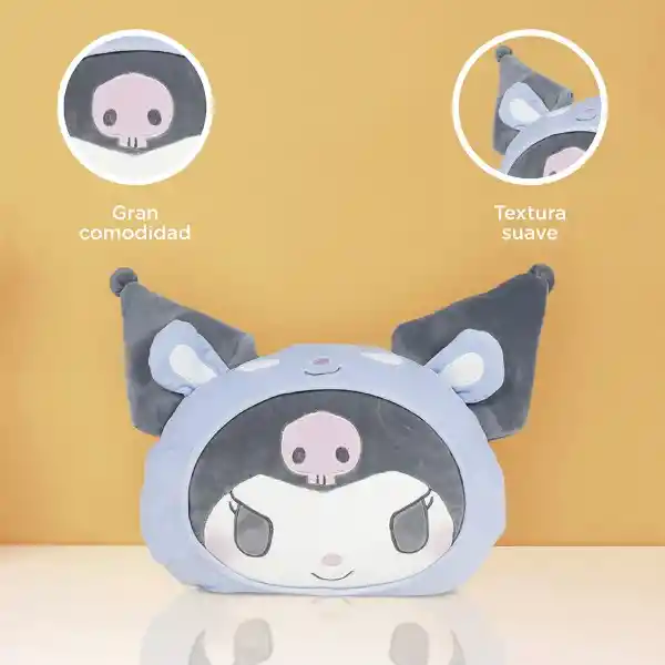 Cojín Con Forma de Cabeza Kuromi Serie Sanrio Miniso