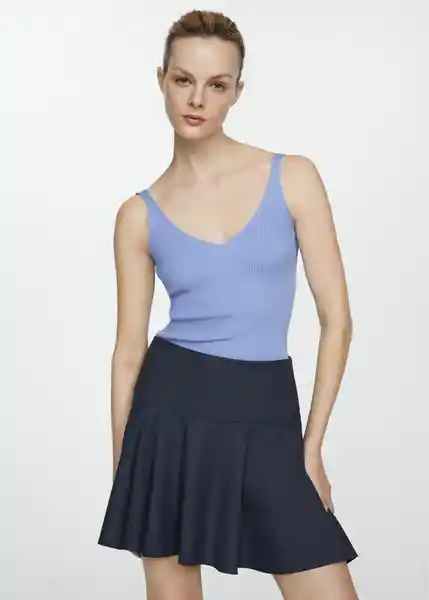 Top Gymnasti Celeste Talla S Mujer Mango