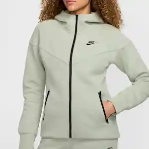 Nike Buzo Hdy Hoodie Lifestyle Verde de Mujer Talla L