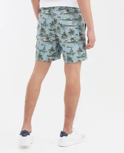 Short Palms Swimwear Azul Talla S Masculino Chevignon