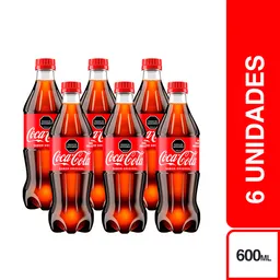 6 x Gaseosa Coca-Cola Sabor Original 600Ml