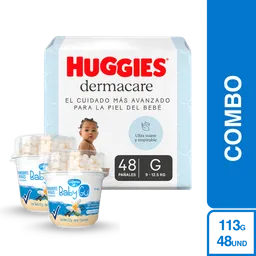 Combo Pañales Huggies Dermacare Etapa + Yogurt Baby Gu Alpina