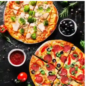 2 Pizzas Extragrandes de 44Cm. Cada una