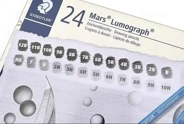 Staedtler Mars Lumograph. Lápices Estuche Metálico X 24 |