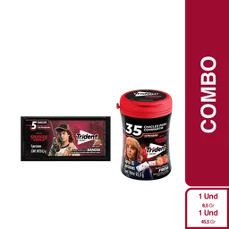 Trident Sandía 5 Und + Trident Botella Fresa 35 Und