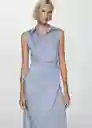 Vestido Carol Azul Talla XL Mujer Mango