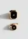 Anillo Jara Oro Talla M Mujer Mango