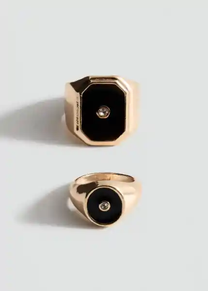 Anillo Jara Oro Talla M Mujer Mango