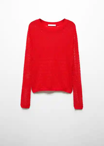 Saco Jersey Zafiro-H Rojo Talla M Mujer Mango