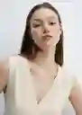 Chaleco Luka Crudo Talla S Mujer Mango
