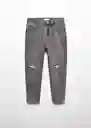 Jean Dad Tejano Gris Talla 11 Niños Mango