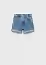 Short Chip Tejano Medio Talla 11 Niñas Mango