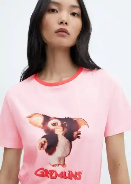 Camiseta Gremlin Rosa Talla S Mujer Mango