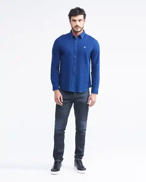 Camisa Denim Blue Azul Medianoche Ultraoscuro L Chevignon