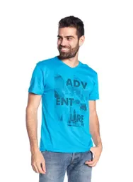 Camiseta Cuello en V Con Diseño People