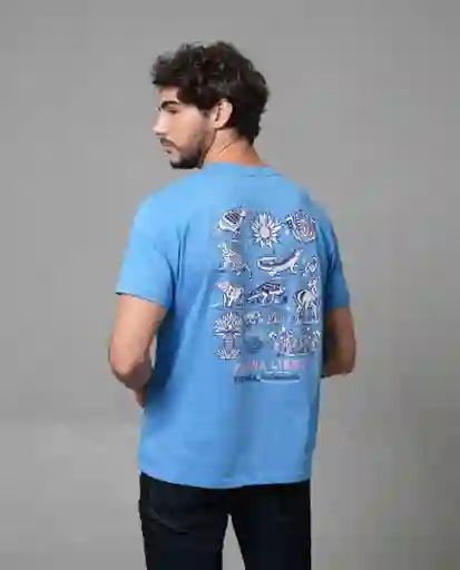 Camiseta Hombre Azul L 103G022_AZU184039 Rifle