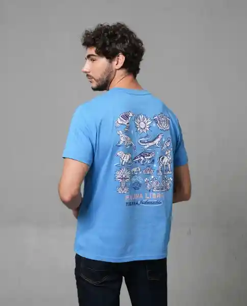 Camiseta Hombre Azul L 103G022_AZU184039 Rifle