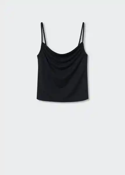 Top Cheki Negro Talla XL Mujer Mango