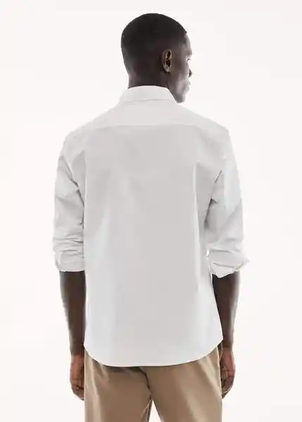 Camisa Play Blanco Talla XL Hombre Mango