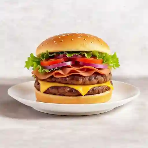 Jamón y queso hamburguesa