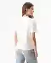 Camiseta Studded Femenino Crudo Pristino Claro Talla M Chevignon