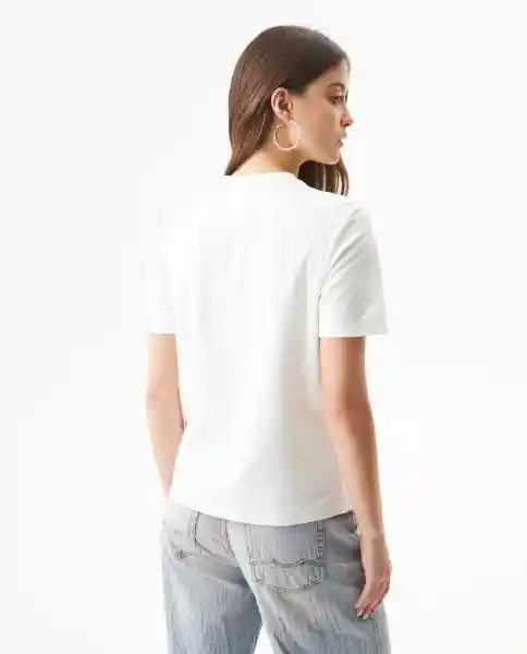 Camiseta Studded Femenino Crudo Pristino Claro Talla M Chevignon