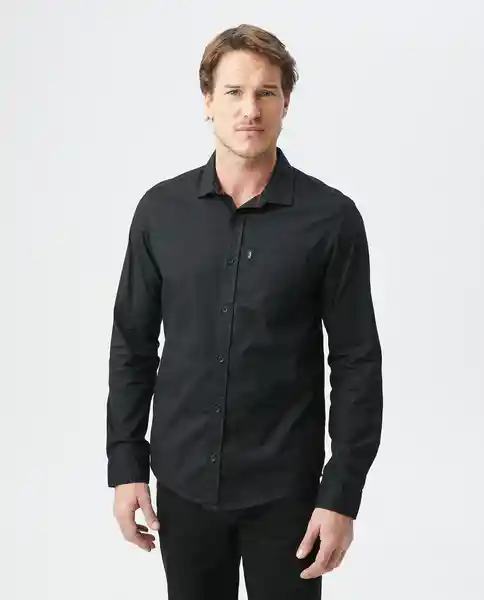 Camisa Carbon M/l Negro Sombrío Ultraoscuro Talla Xxl Hombre Chevignon