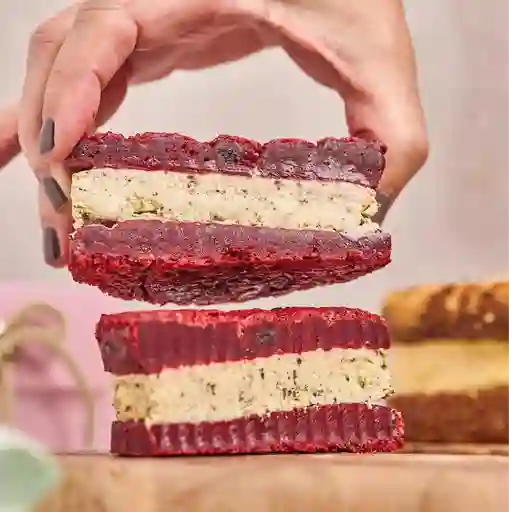 Torta helada de brownie red velvet
