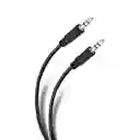 Cable Auxiliar Plug 3.5 mm a Plug 3.5 mm de 1.8 m Negro