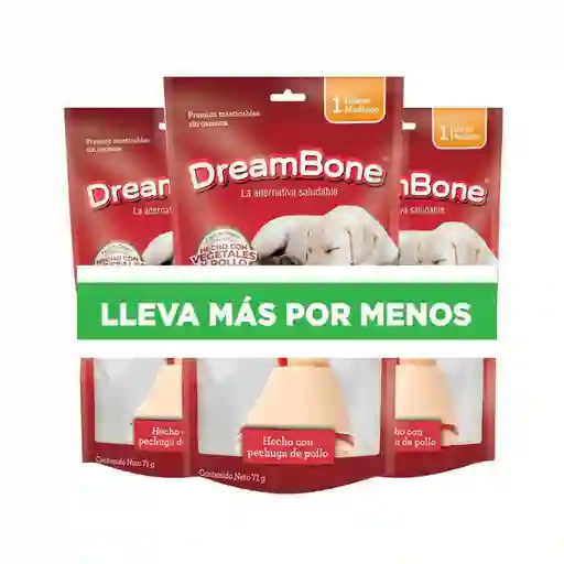 Dreambone Snack Para Perro Hueso Medianos Pollo