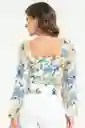 Blusa Novelle Color Blanco Crudo Talla XS Ragged
