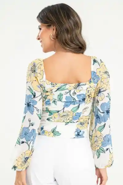 Blusa Novelle Color Blanco Crudo Talla XS Ragged