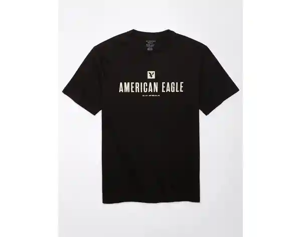 Camiseta Estampado Hombre Negra Talla X-Small American Eagle