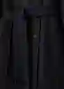 Abrigo Sirenita Negro Talla 27 Mujer Mango