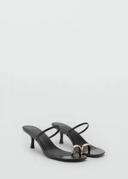 Sandalias Linet Negro Talla 37 Mujer Mango