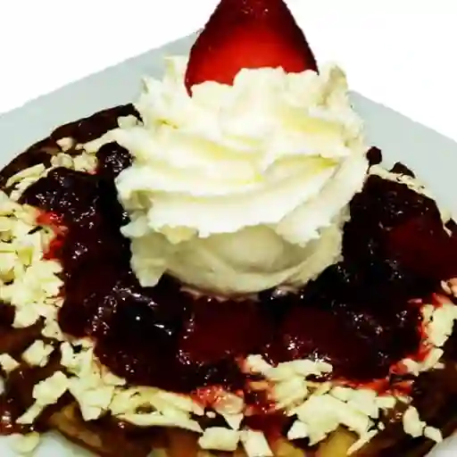 Waffle Fresa con Queso