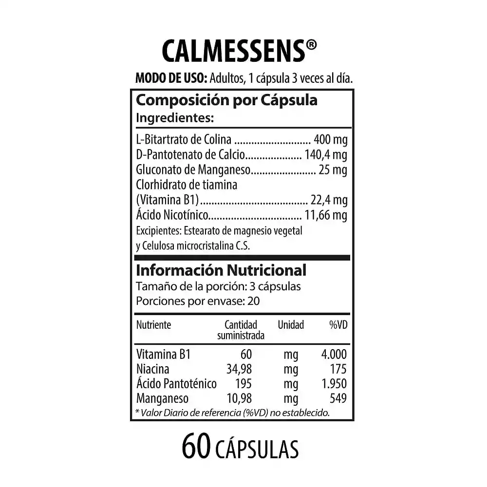 Nutrabiotics Suplemento Nutracéutico Calmessens