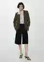 Blazer Americana Eleonor Khaki Talla XL Mujer Mango