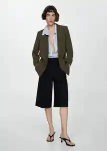 Blazer Americana Eleonor Khaki Talla XL Mujer Mango