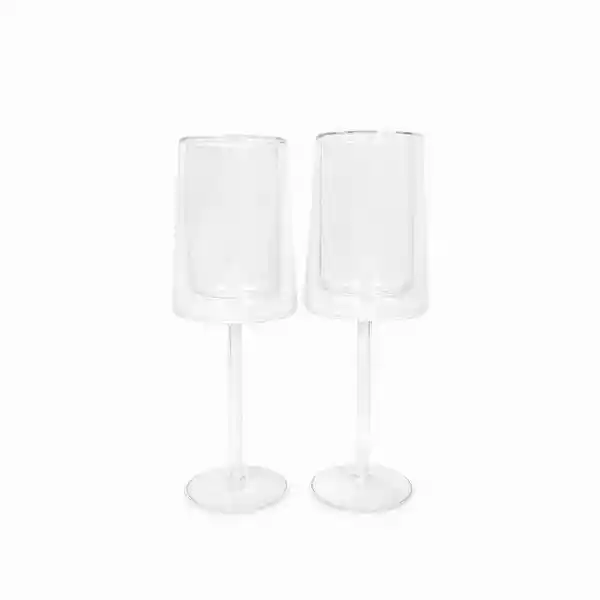 Set Copa Doble Pared Cuadrado 300 mL Ambiente Gourmet
