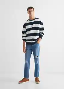 Buzo Sudadera Stripes 2 Navy Talla 19 Teen Niños Mango