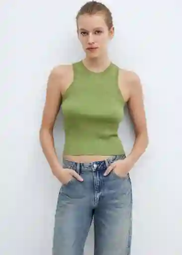 Top Karl Verde Talla S Mujer Mango