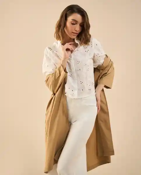 Camisa Celaje Blanco Claro Talla M 412G014 Esprit