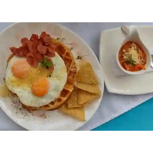 Waffle Ranchero de la Casa