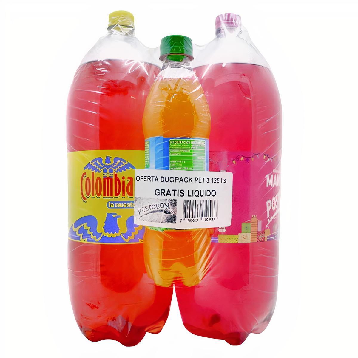 Postobón Gaseosa X3 Dúo Obsequio 3.125 l