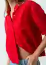 Camisa Valen Mujer Rojo Gobelino Talla L 411G302 Naf Naf